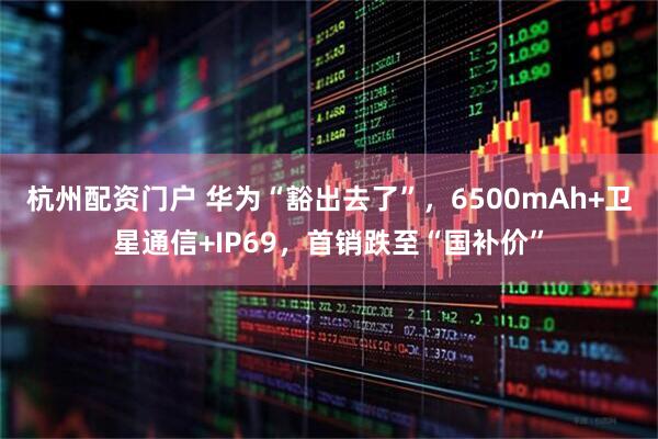 杭州配资门户 华为“豁出去了”，6500mAh+卫星通信+IP69，首销跌至“国补价”